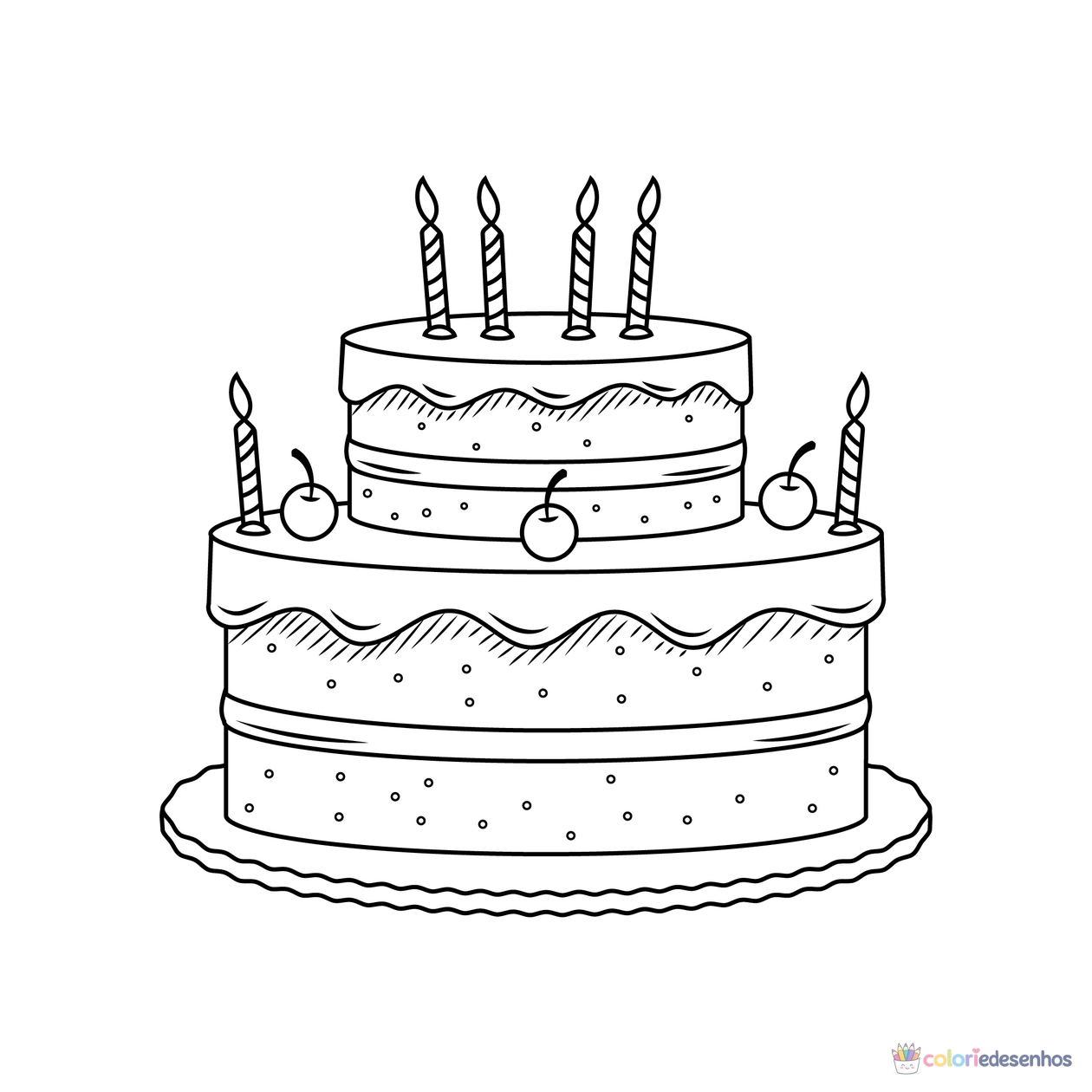 Aniversário para colorir
