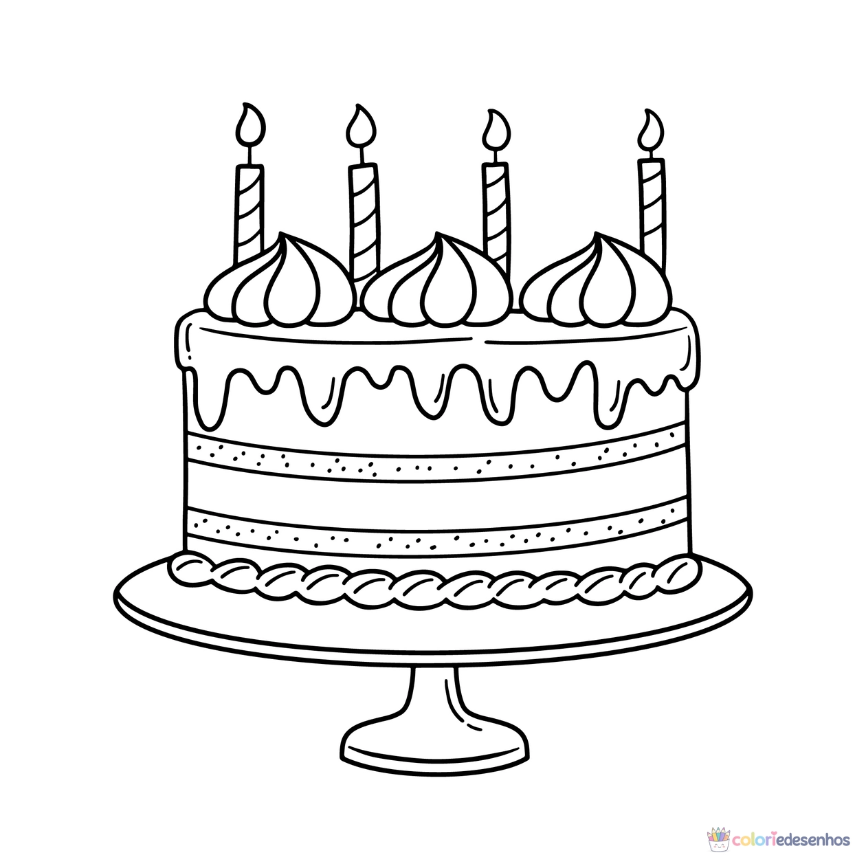 Aniversário para colorir