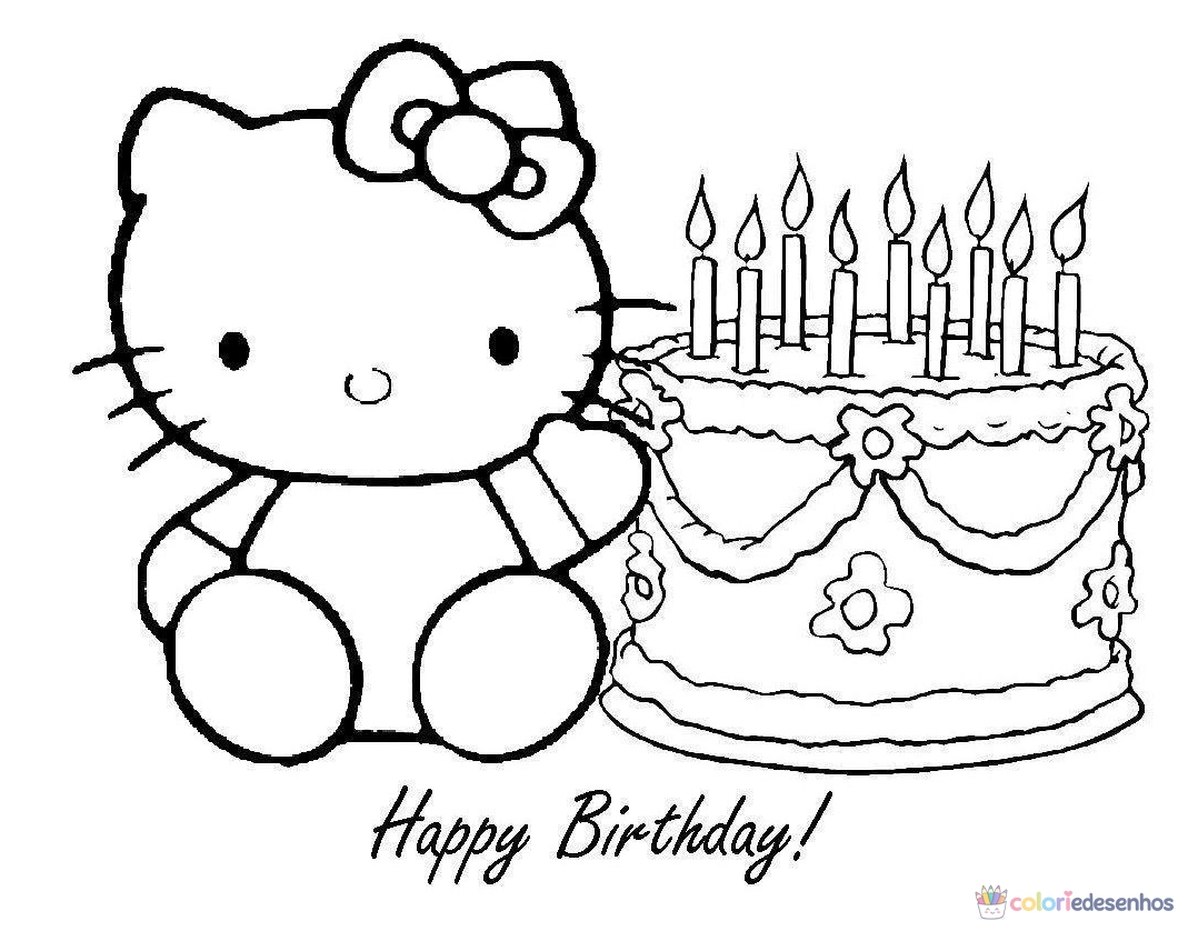 Aniversário para colorir
