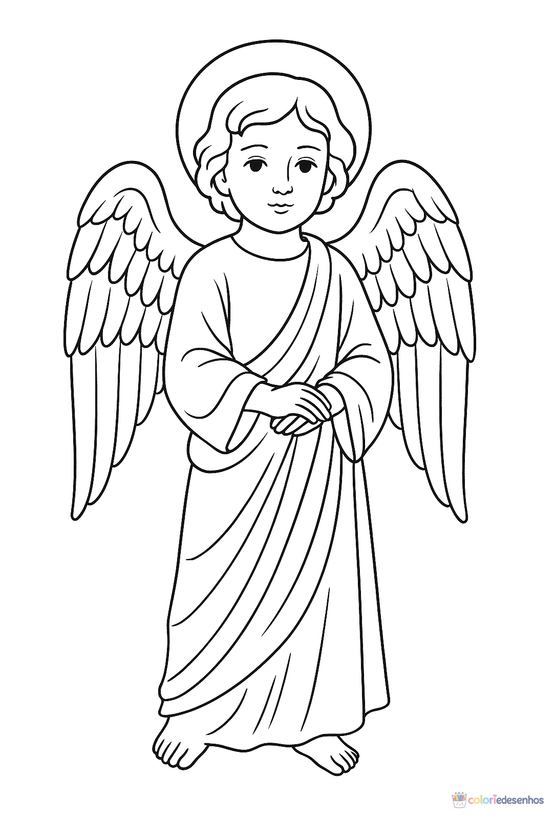 Anjo para colorir
