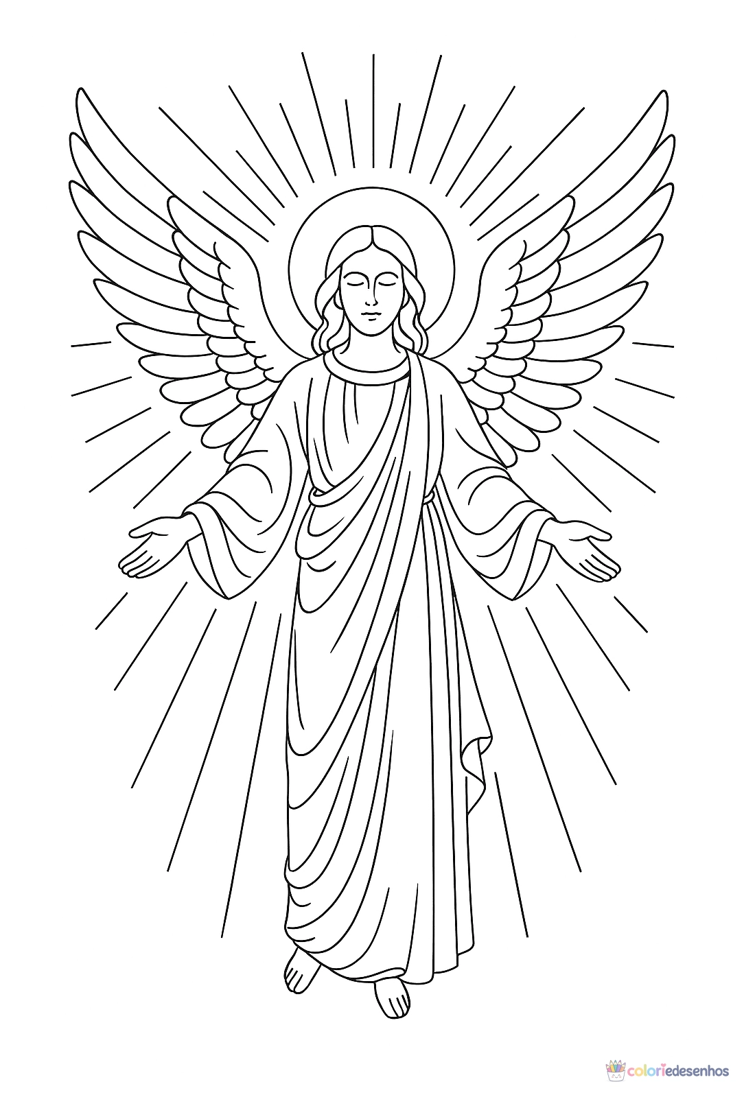 Anjo para colorir