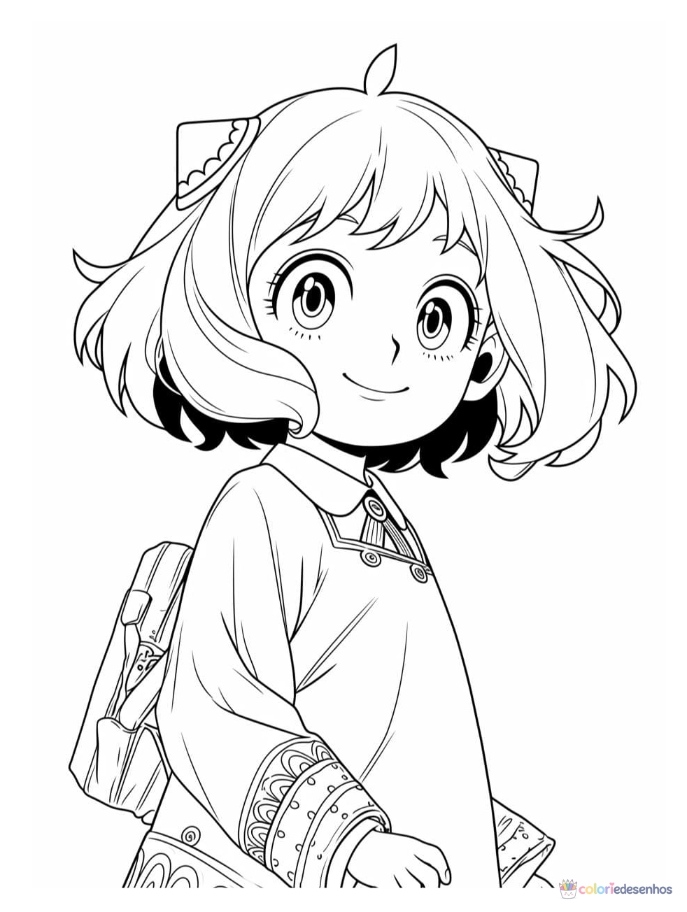 Anya para colorir