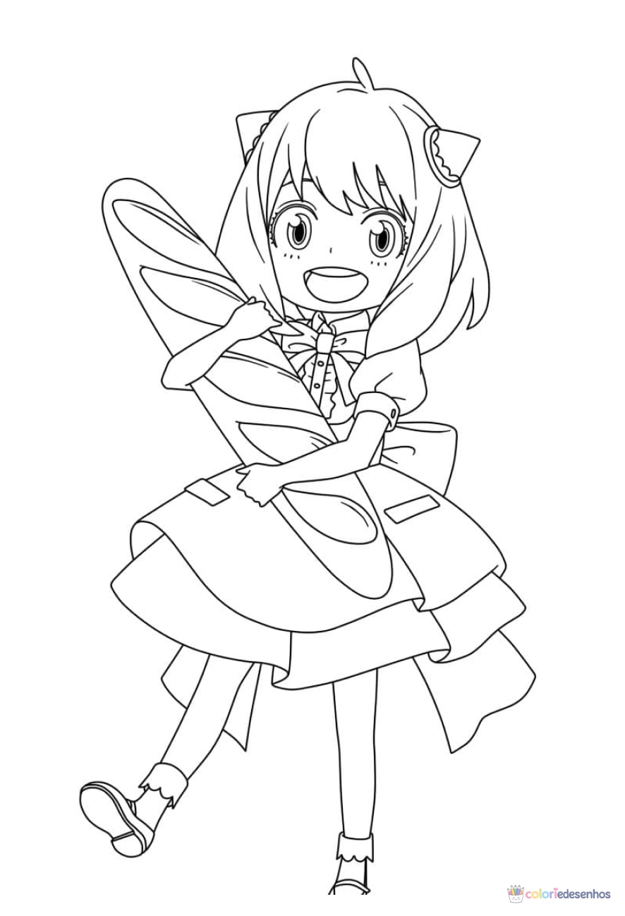 Anya para colorir