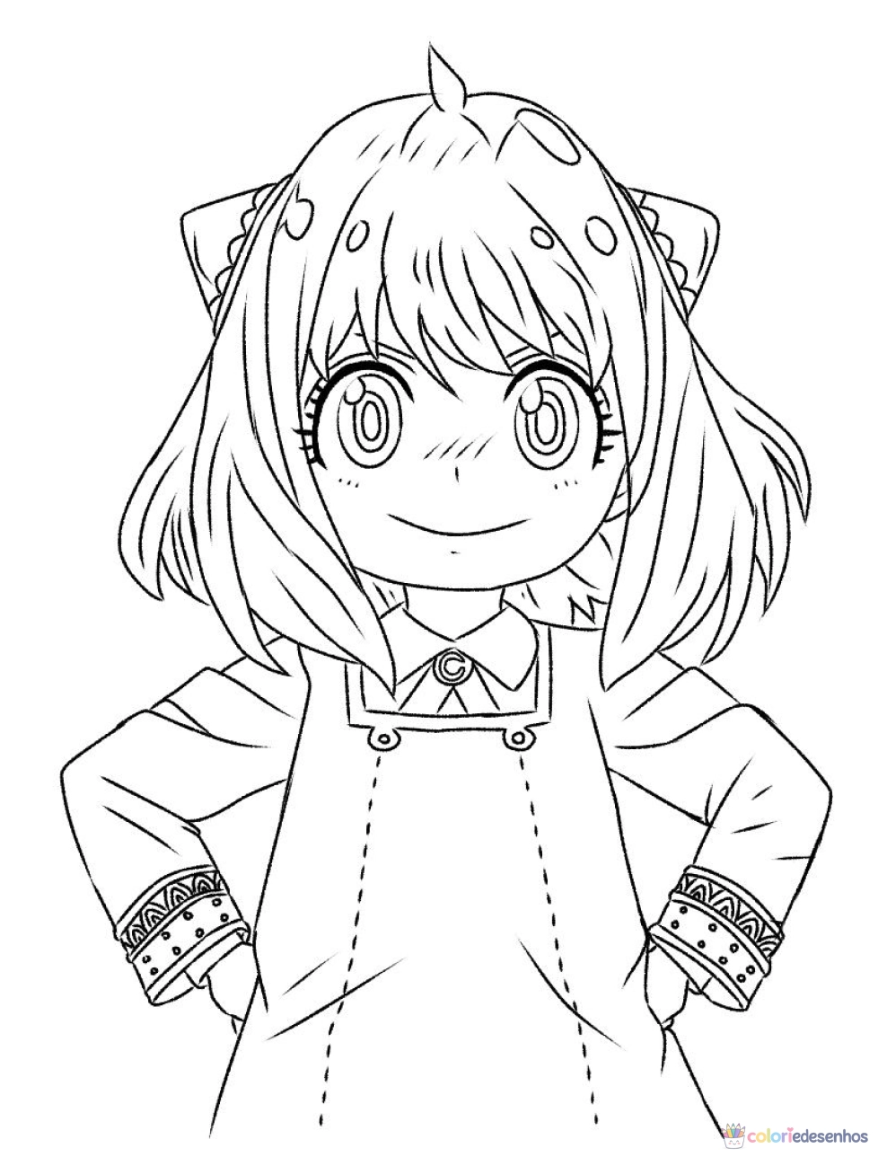 Anya para colorir