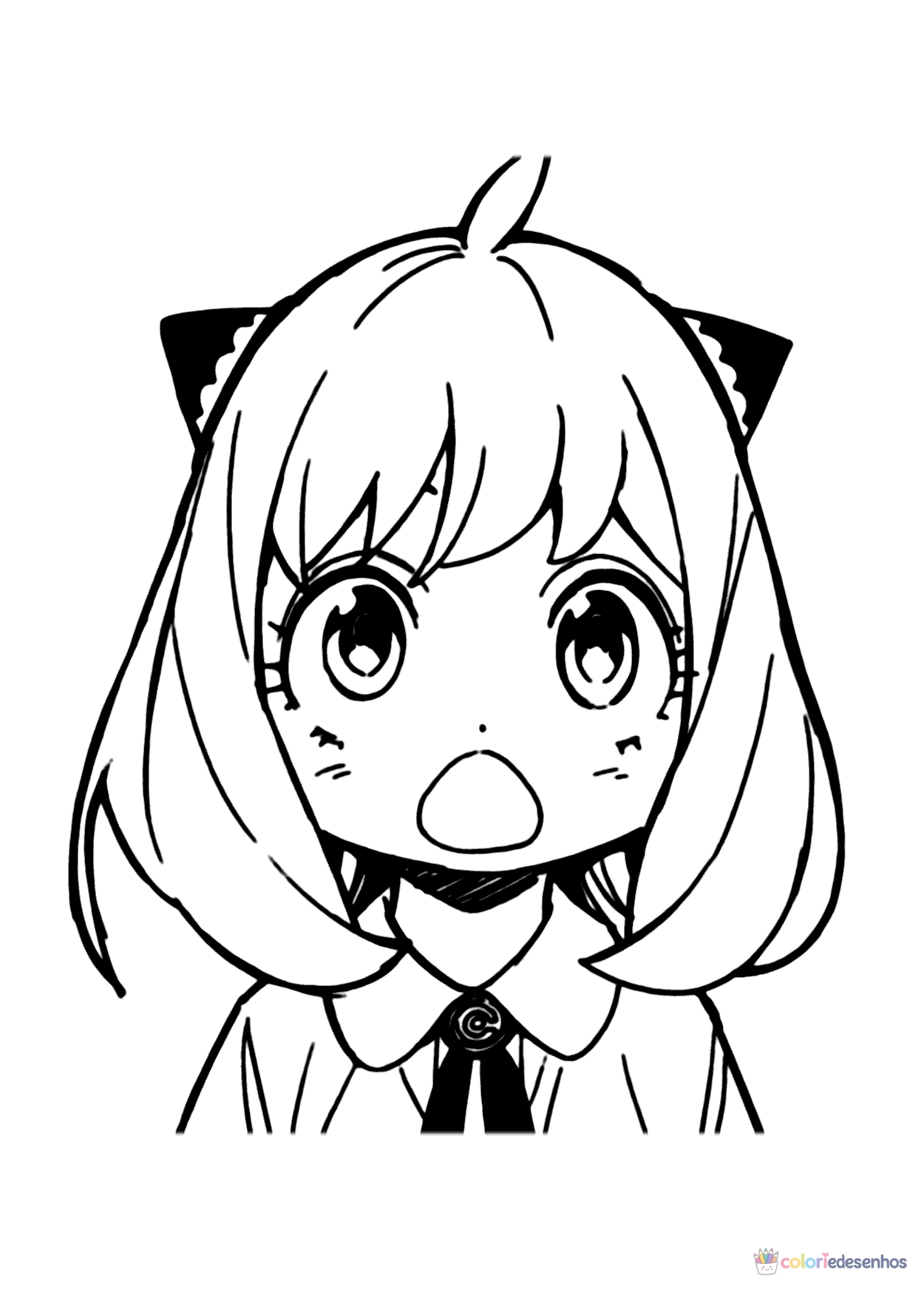 Anya para colorir