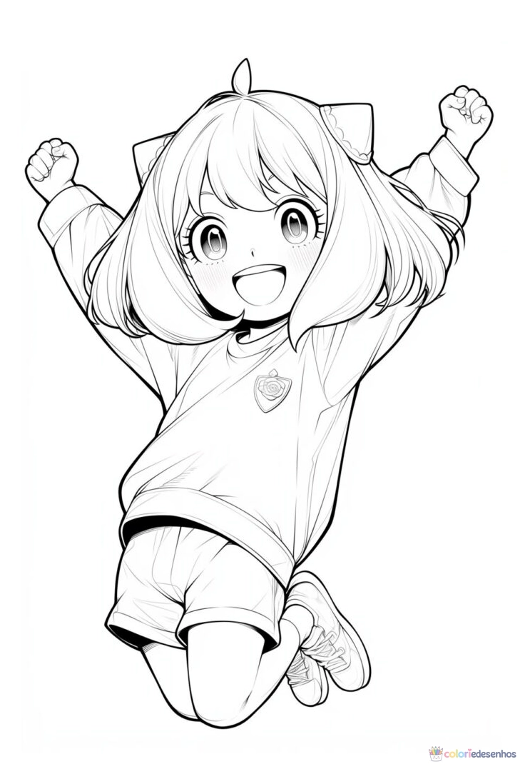 Anya para colorir