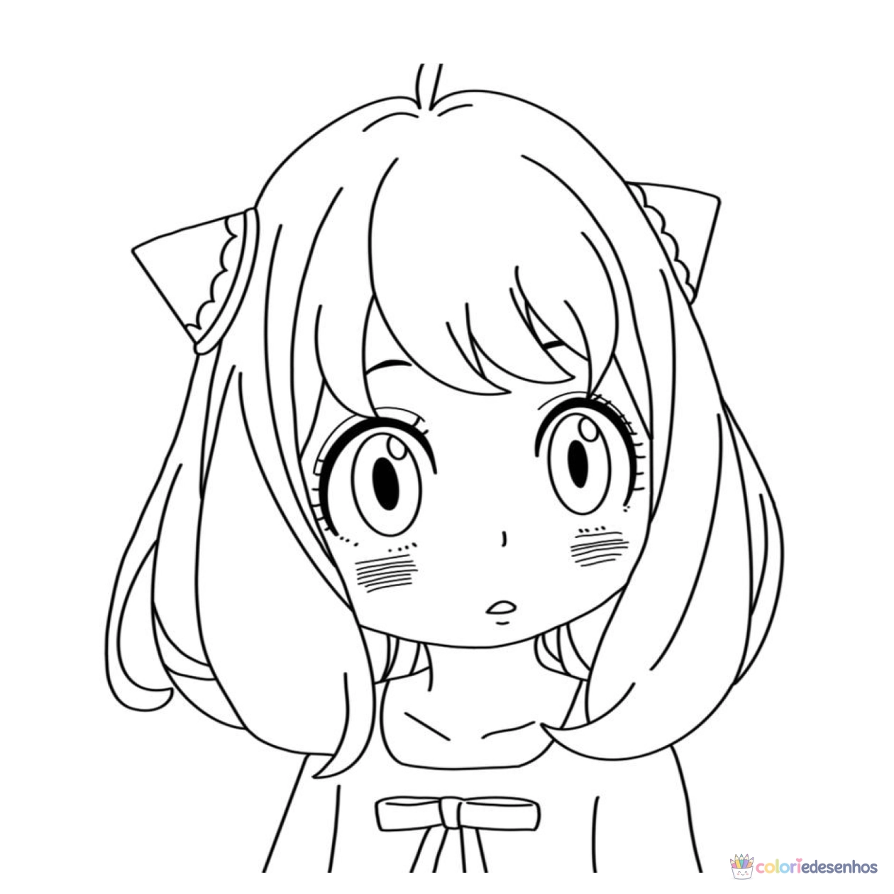 Anya para colorir