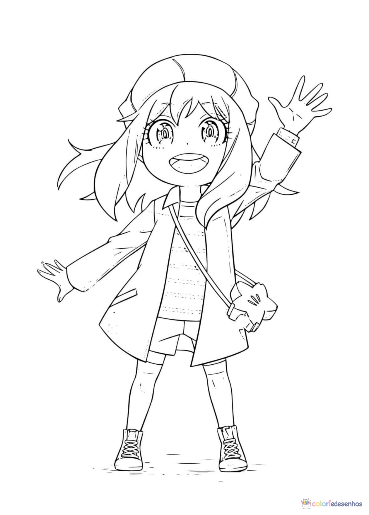 Anya para imprimir e colorir para colorir