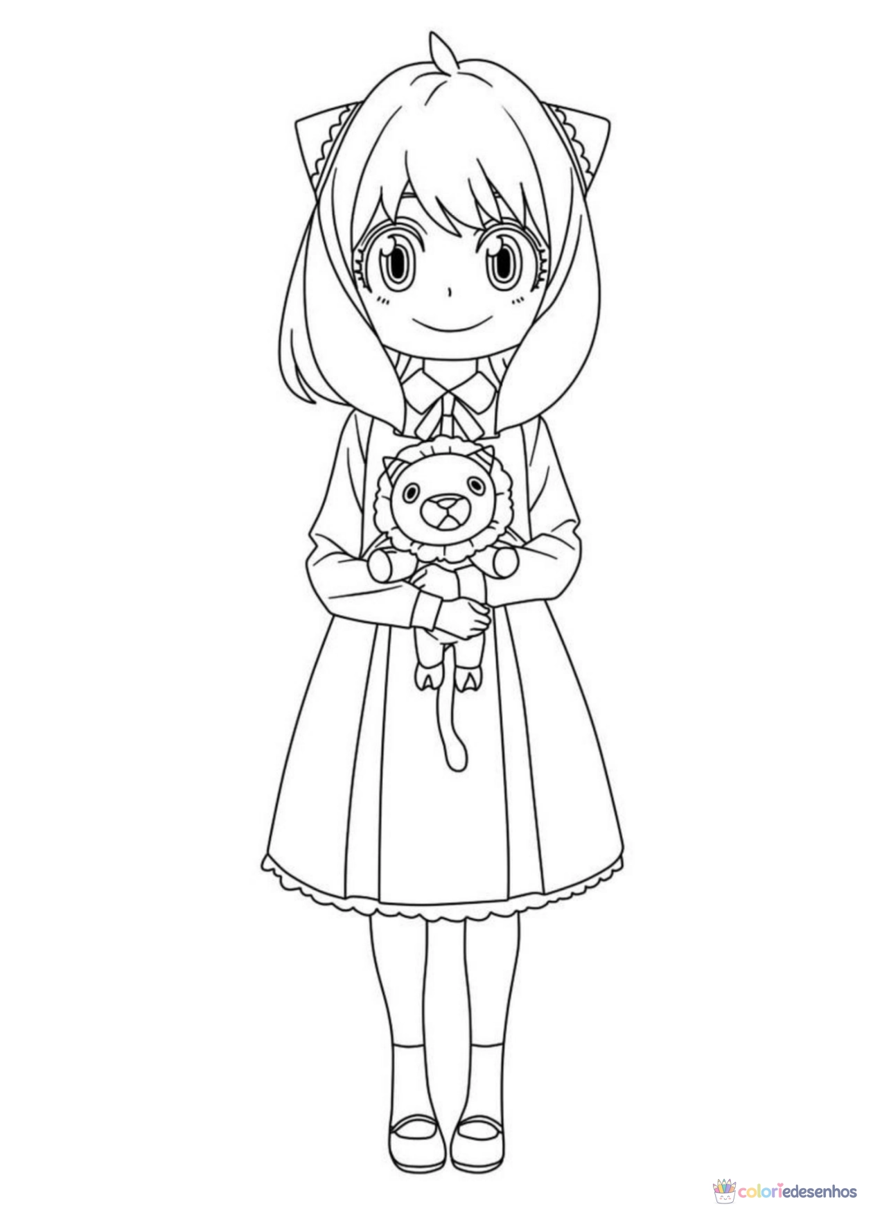 Anya para imprimir e colorir para colorir