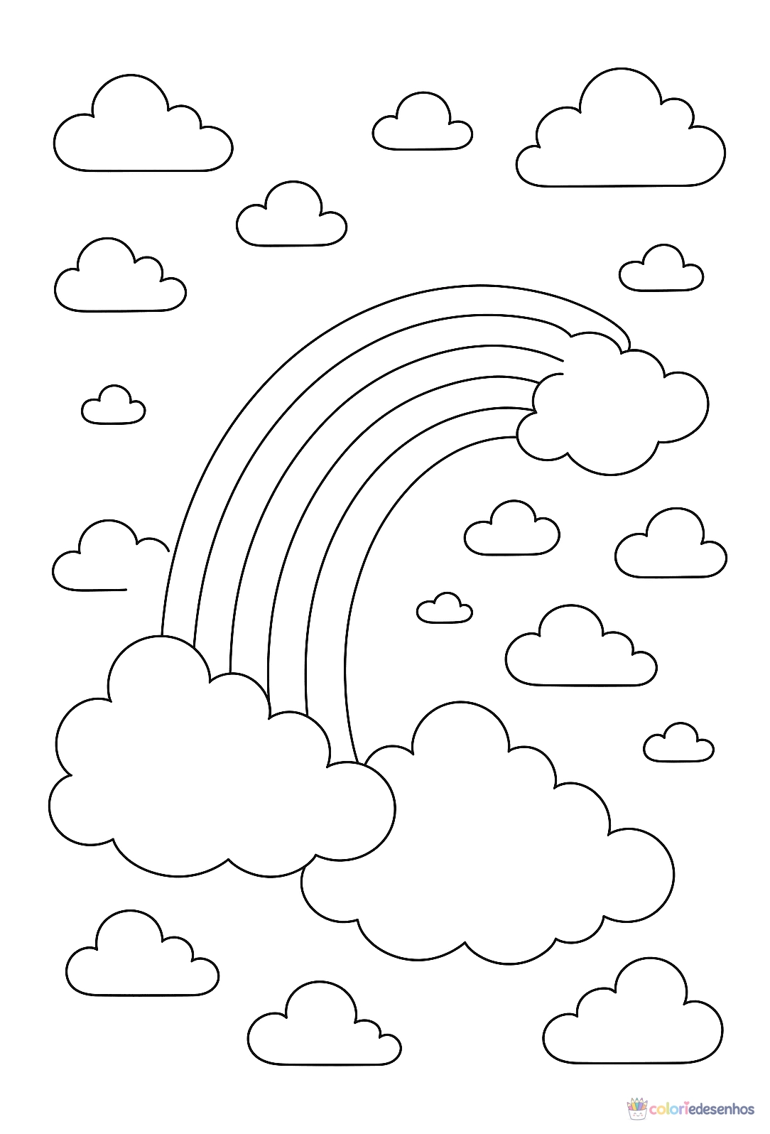 Arco-íris para colorir
