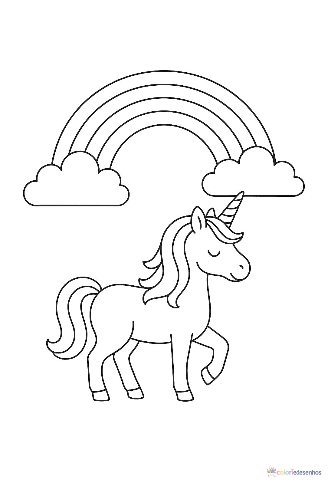 Arco-íris para colorir