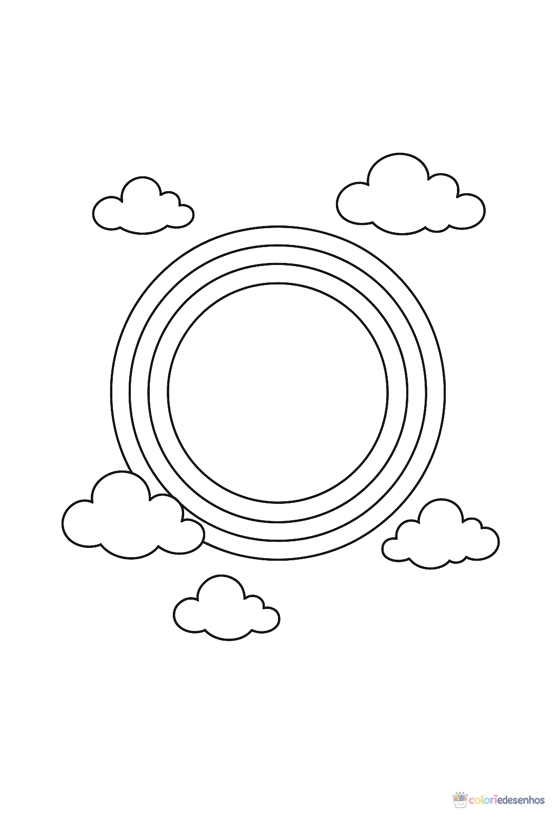 Arco-íris para colorir