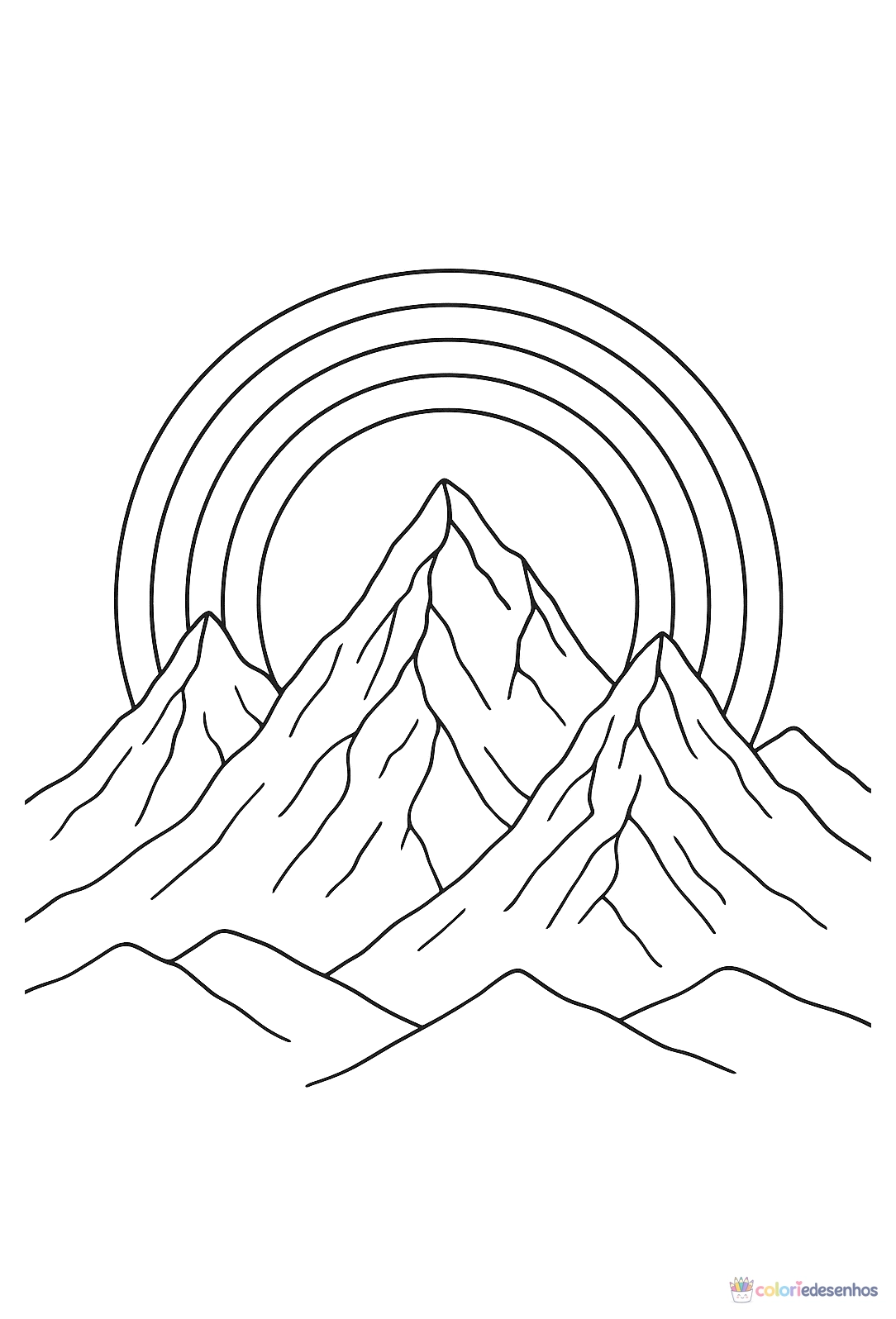 Arco-íris para colorir