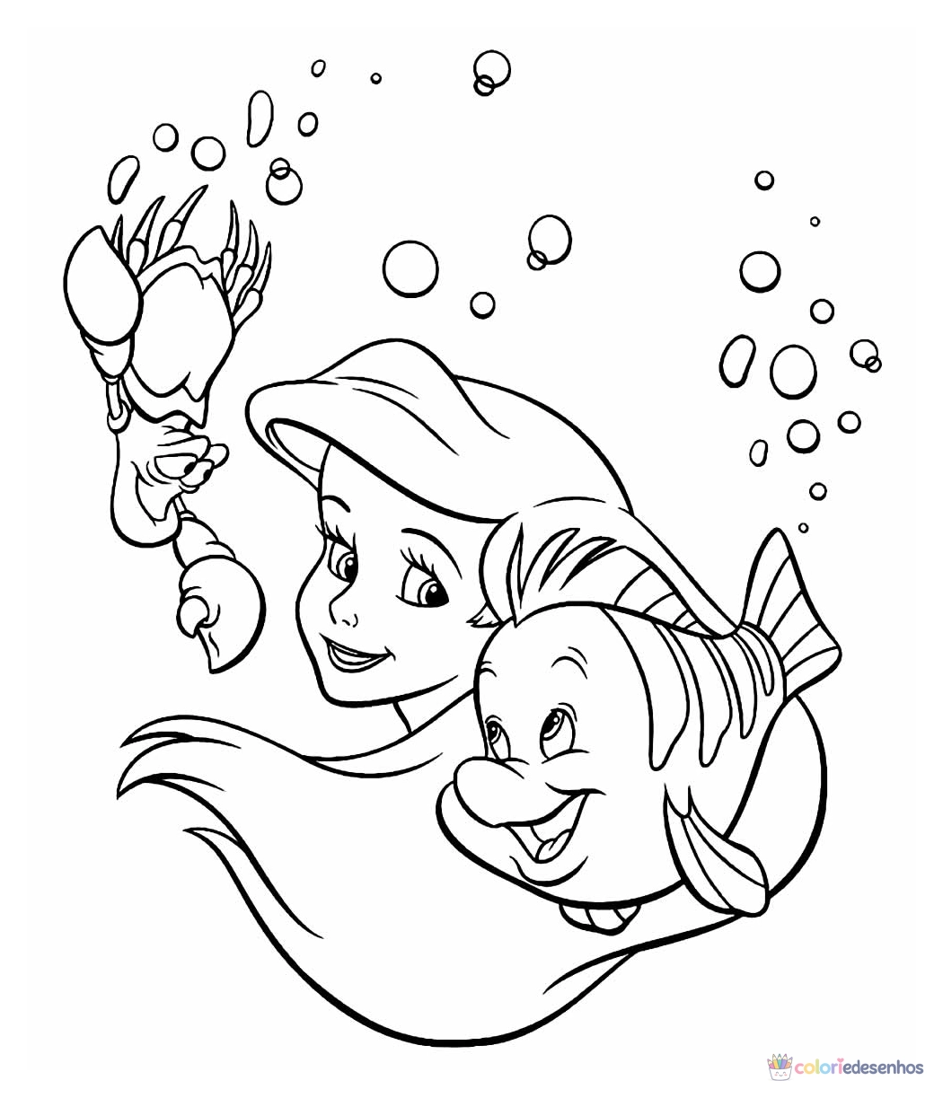 Ariel para colorir