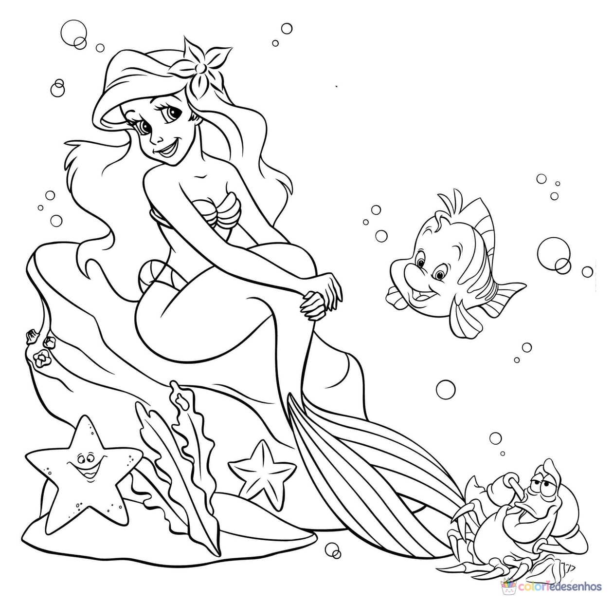 Ariel para colorir