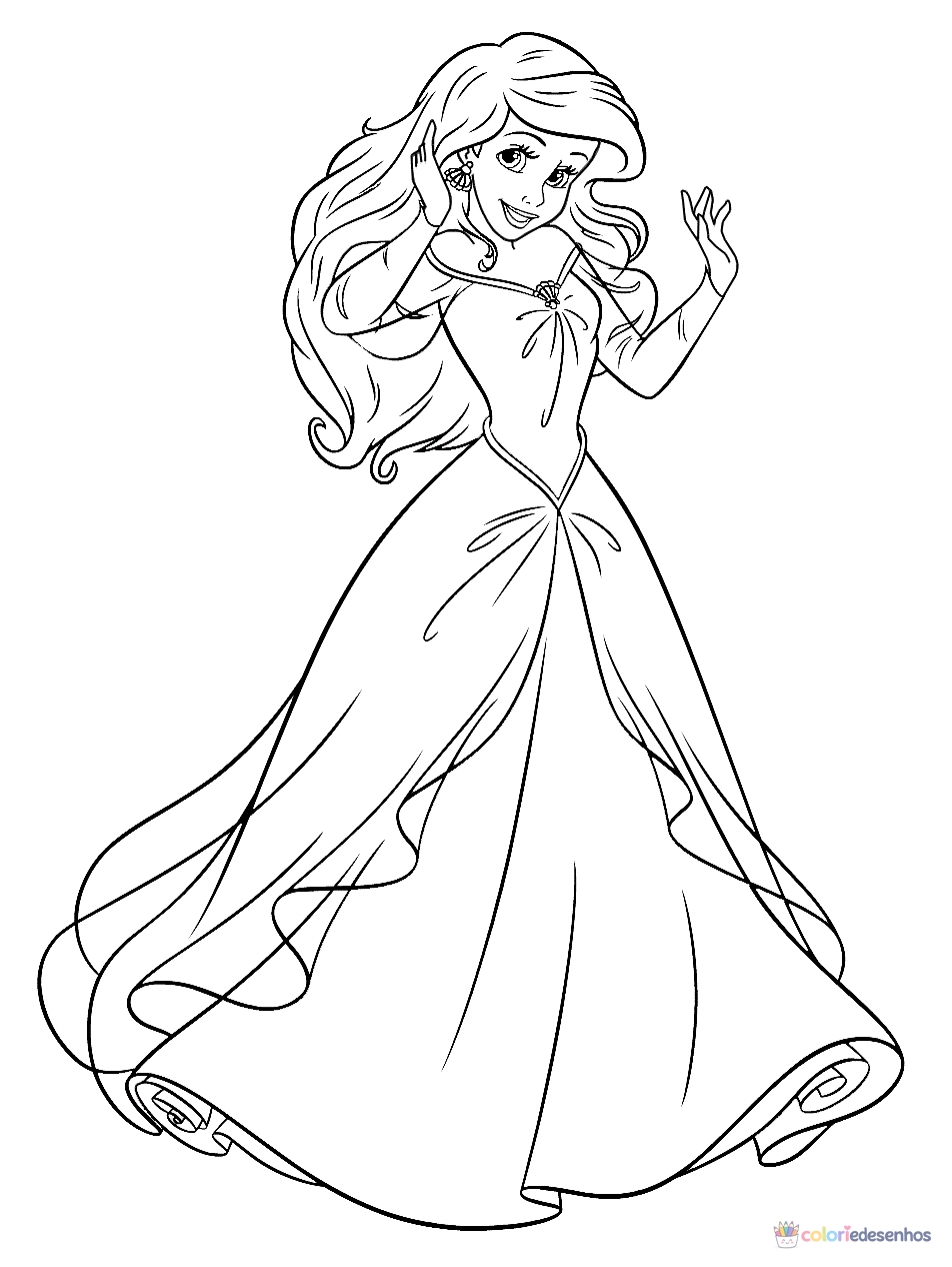 Ariel para colorir