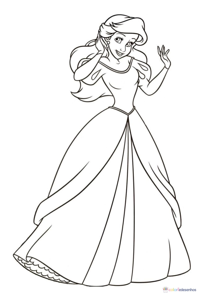 Ariel para colorir