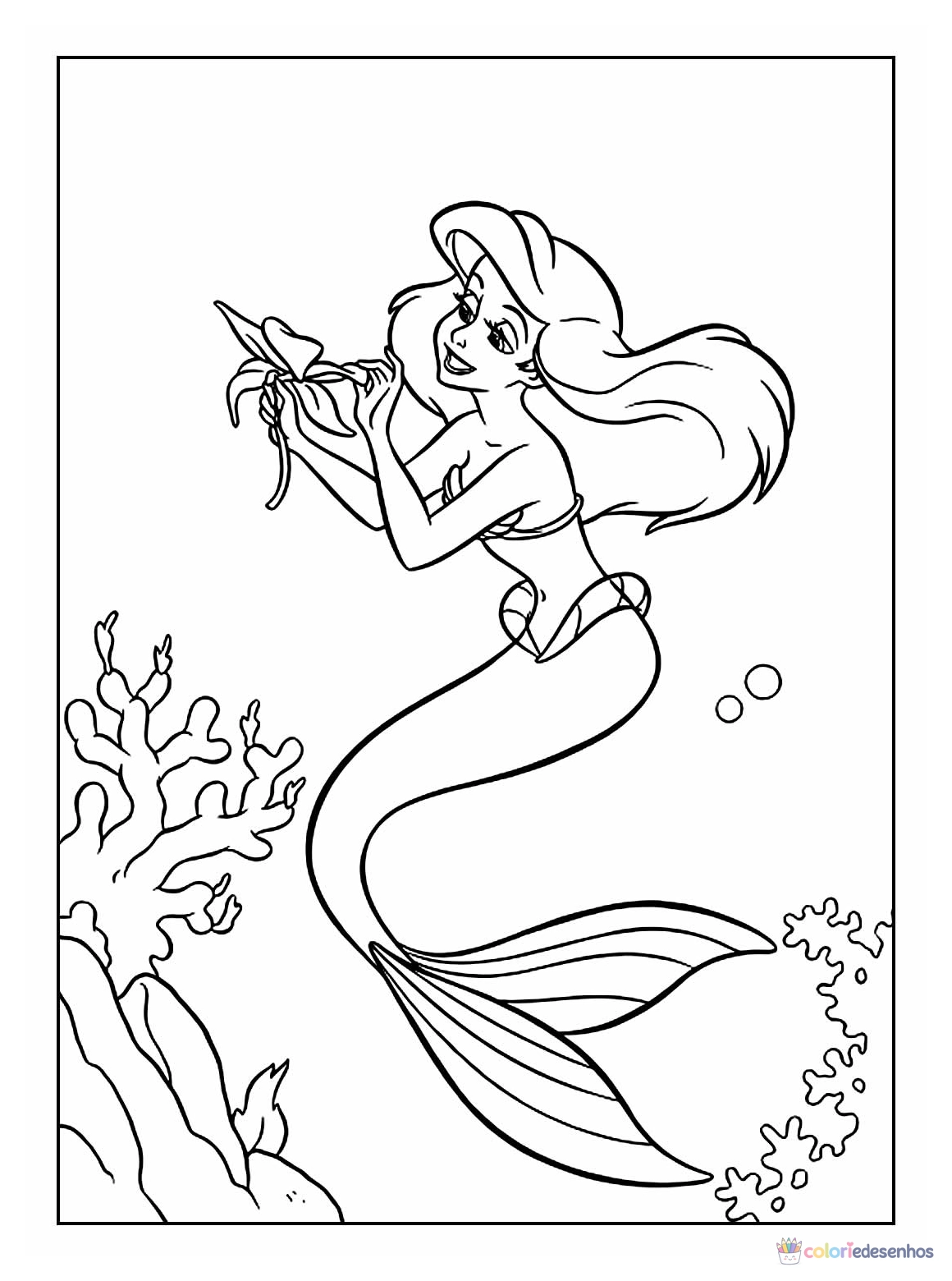 Ariel para colorir