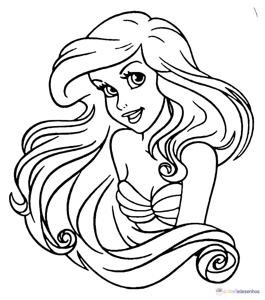 Ariel para colorir