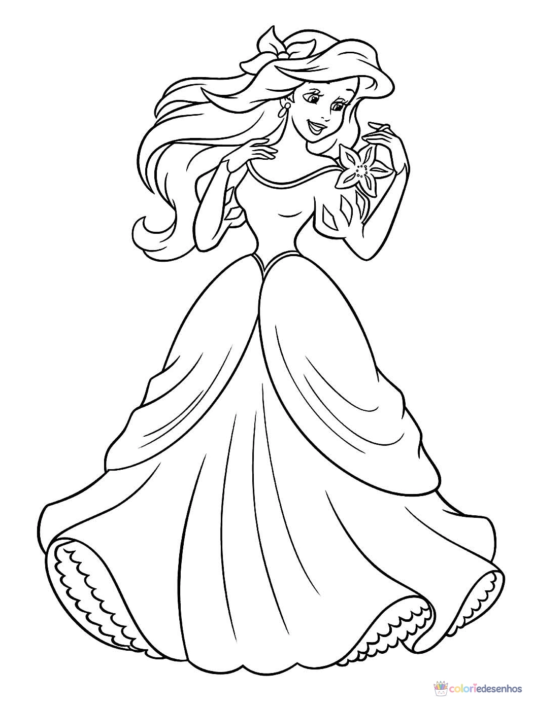 Ariel para colorir