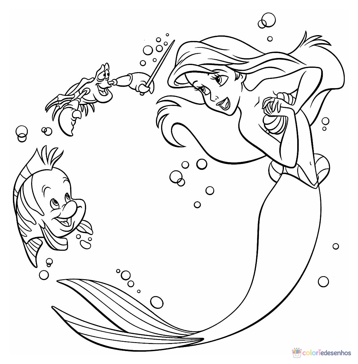 Ariel para colorir