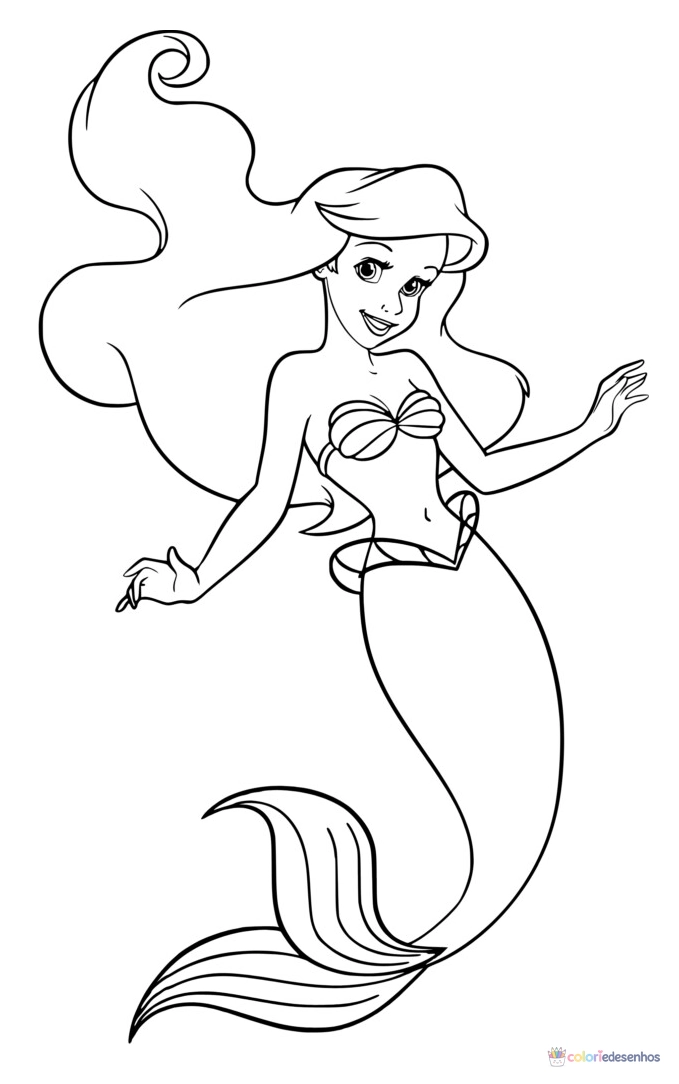 Ariel para colorir