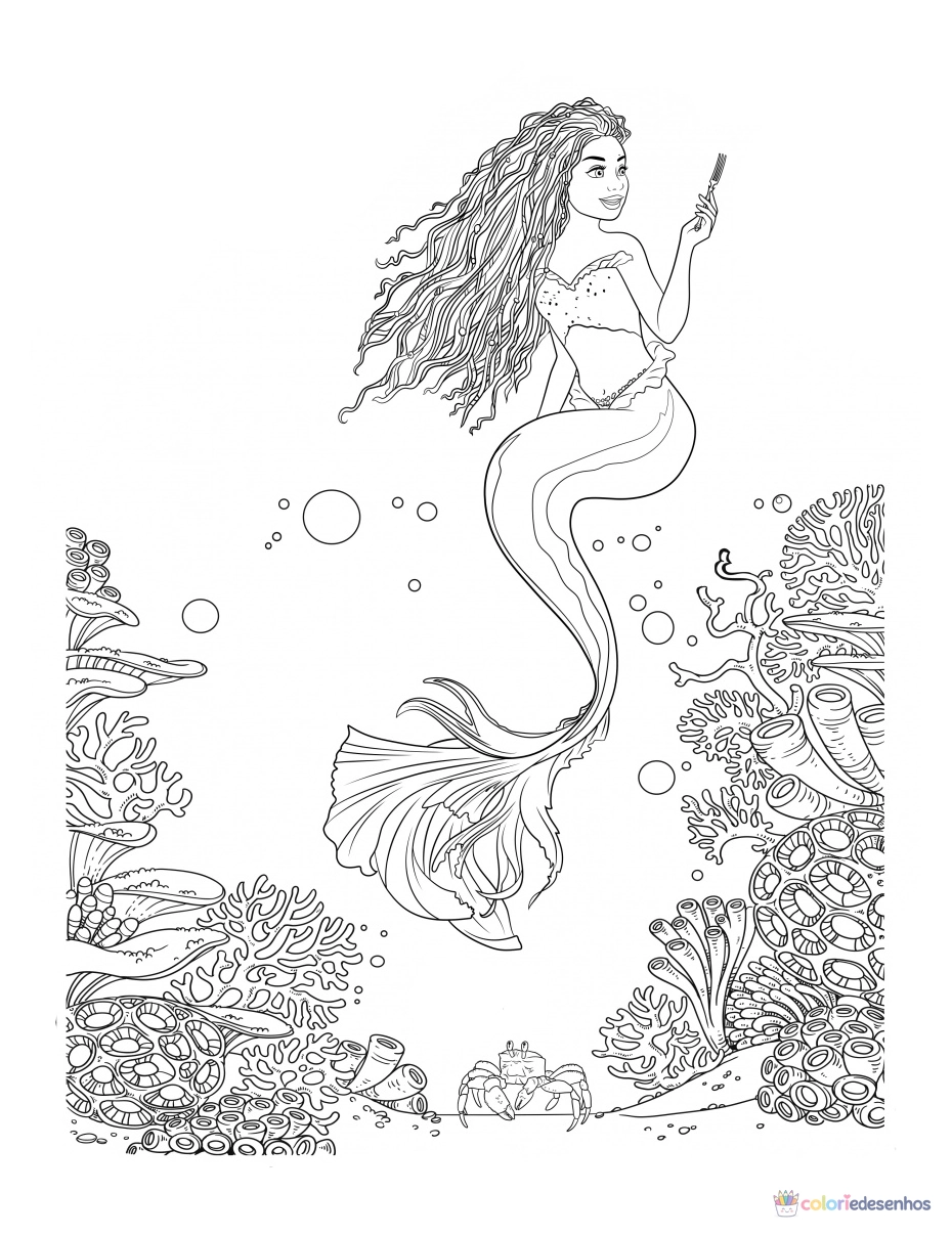 Ariel para colorir