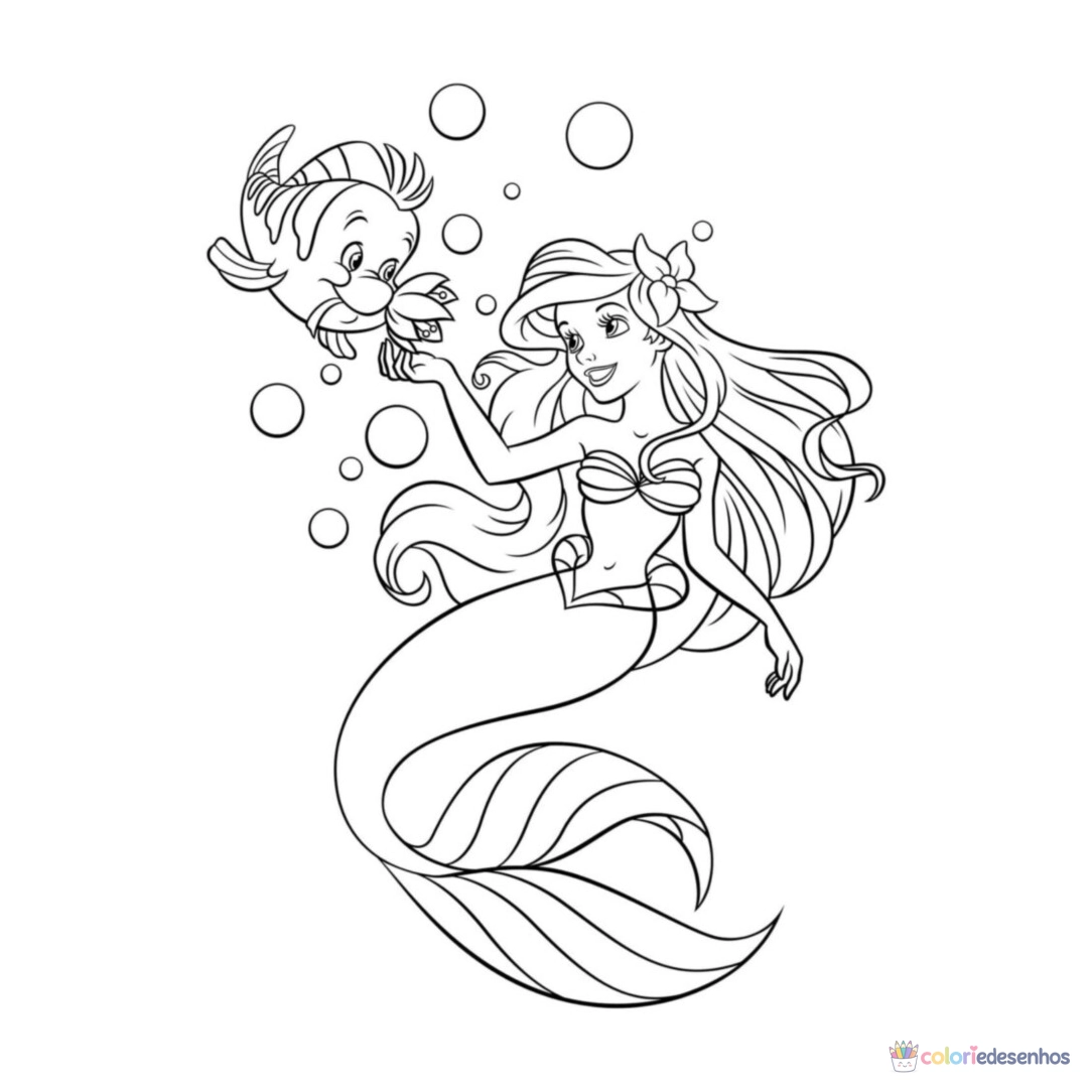 Ariel para colorir