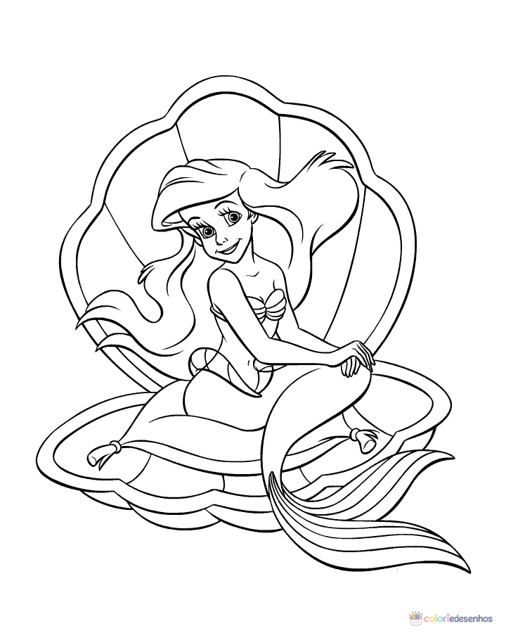 Desenhos de Ariel para colorir