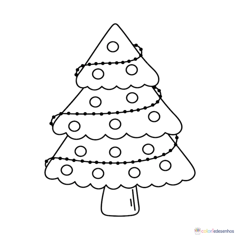 Árvore de Natal para colorir