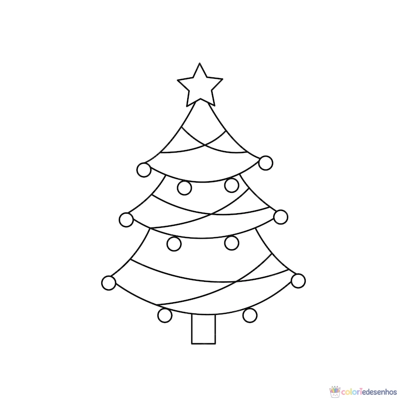 Árvore de Natal para colorir