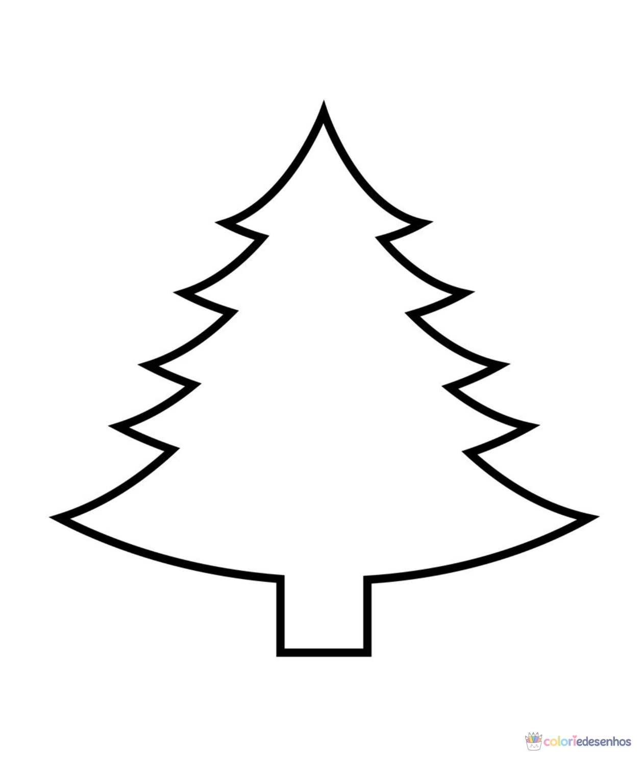 Desenhos de Árvore de Natal para colorir