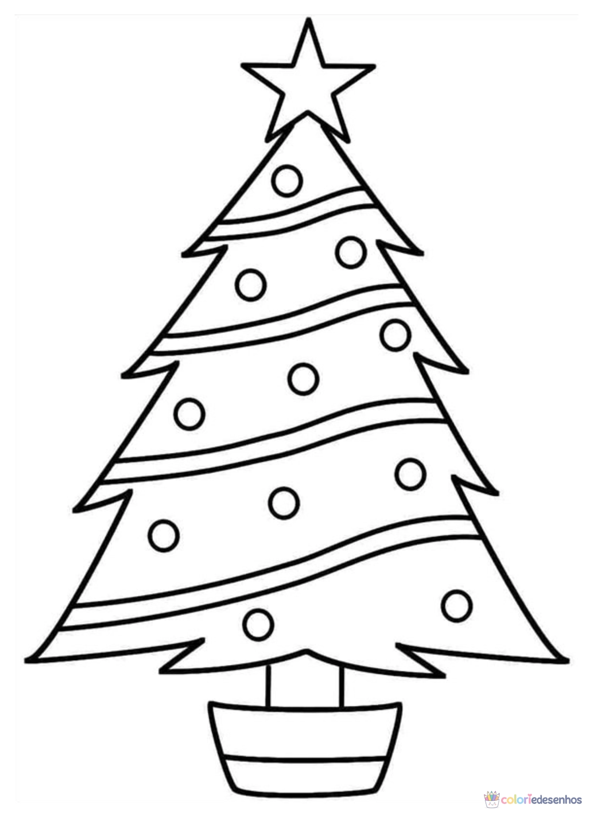 Árvore de Natal para colorir
