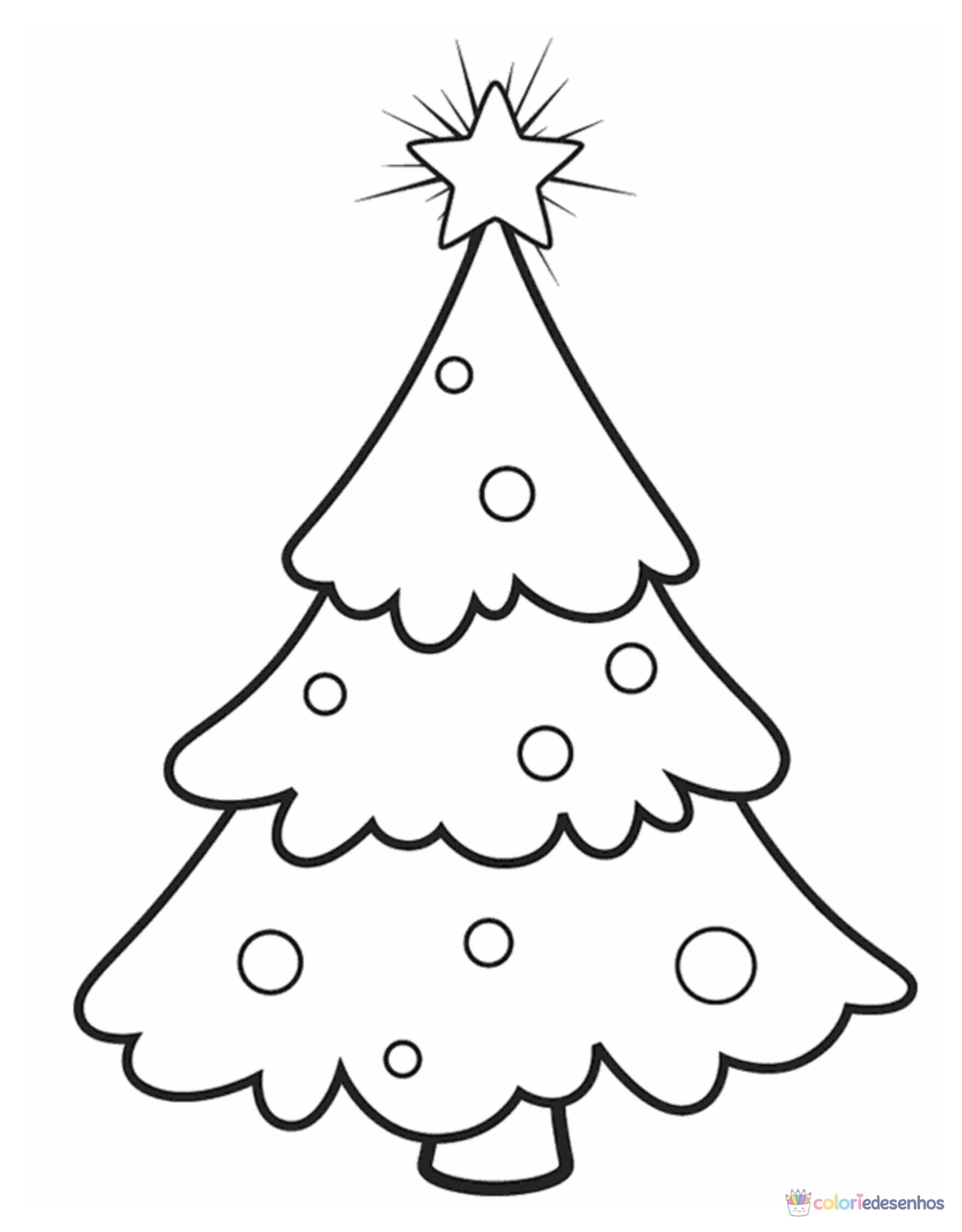 Árvore de Natal para colorir