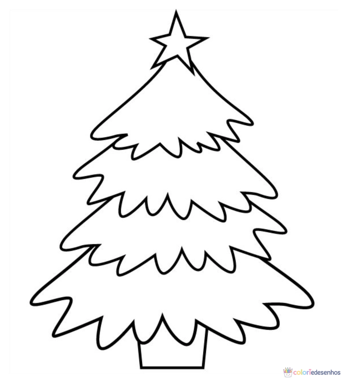 Árvore de Natal para colorir