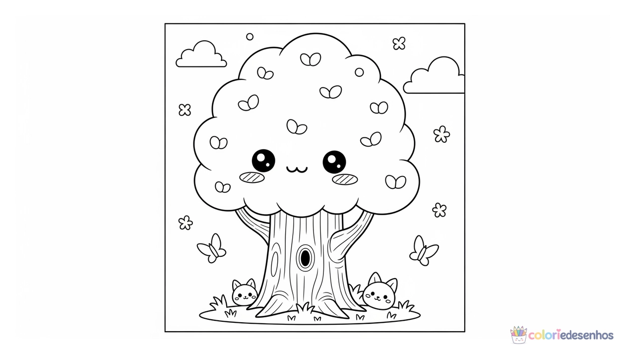 Desenhos de Árvores para colorir