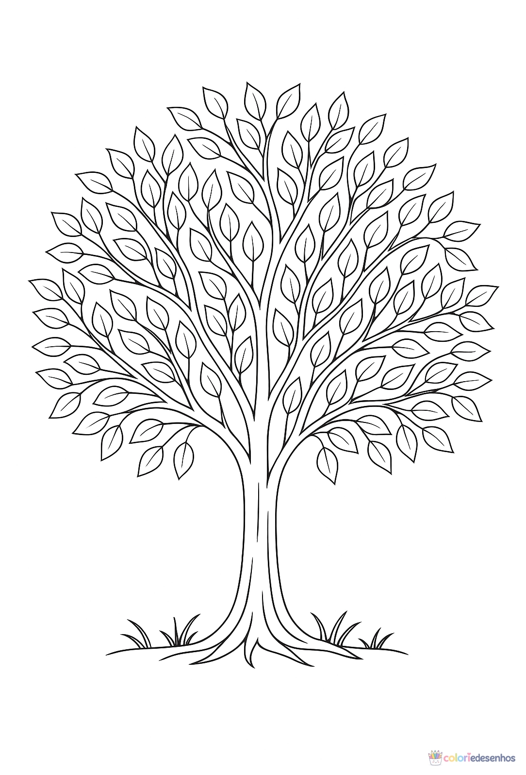 Árvore para colorir
