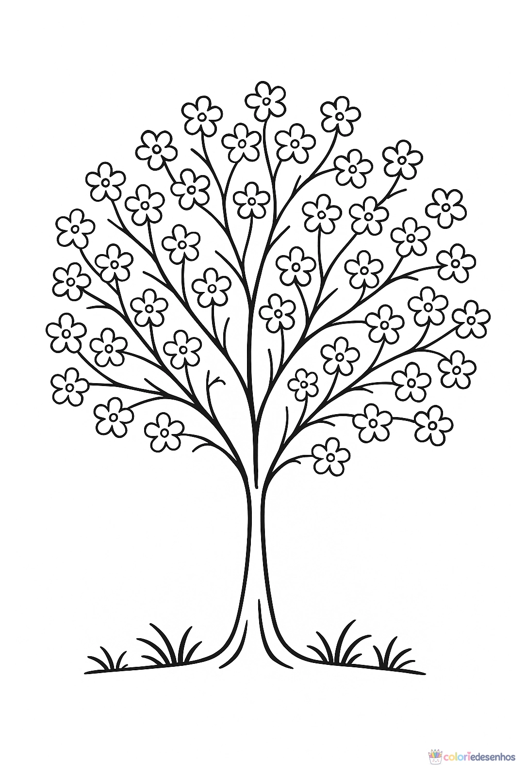 Árvore para colorir