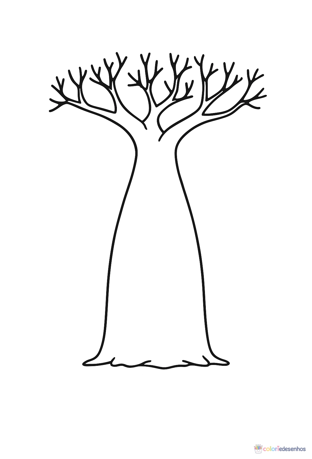 Árvore para colorir
