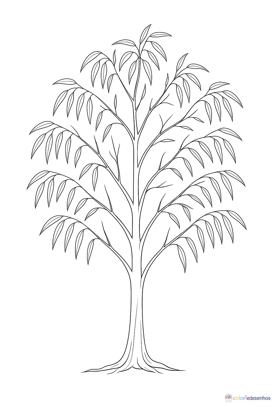 Árvore para colorir