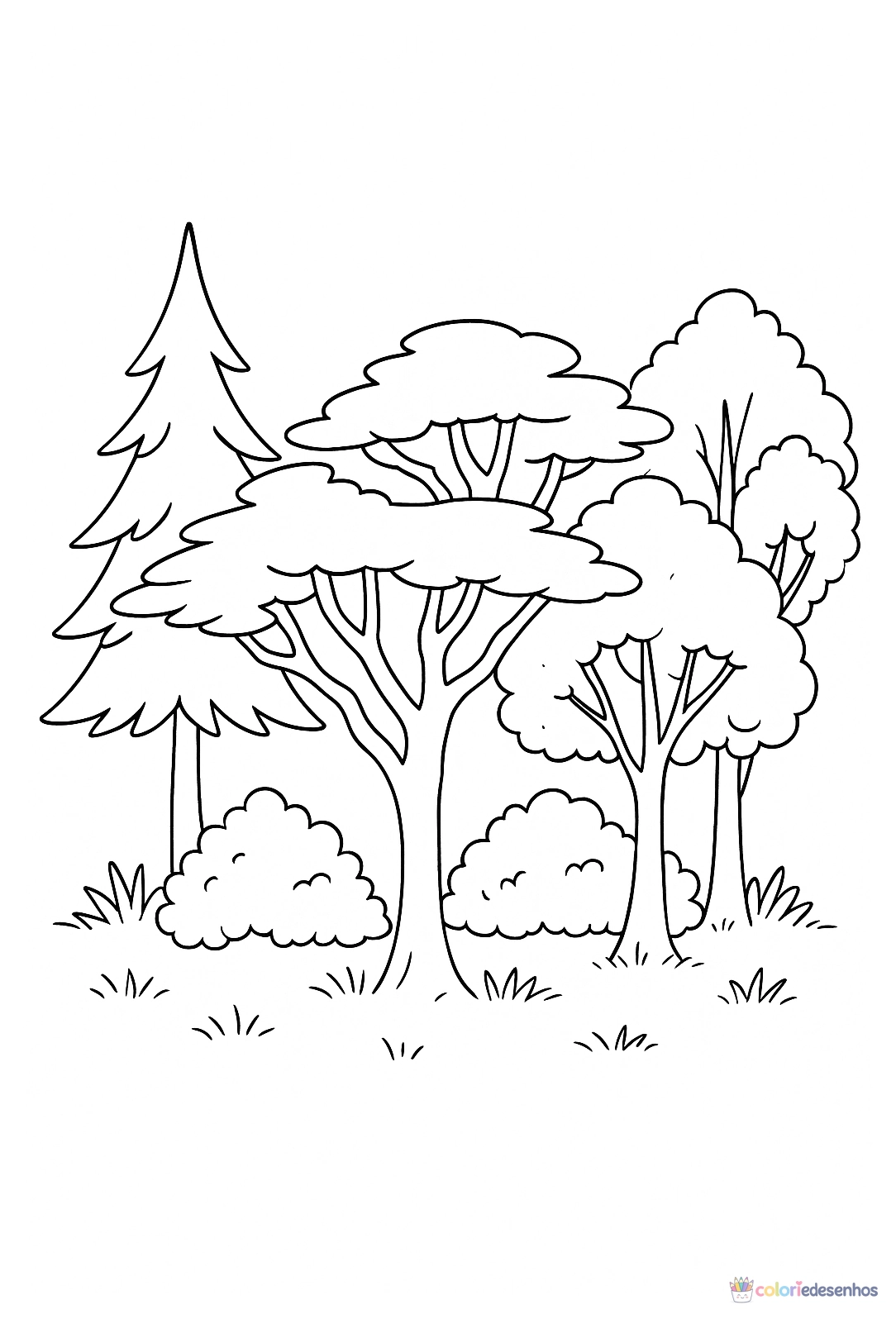 Árvore para colorir