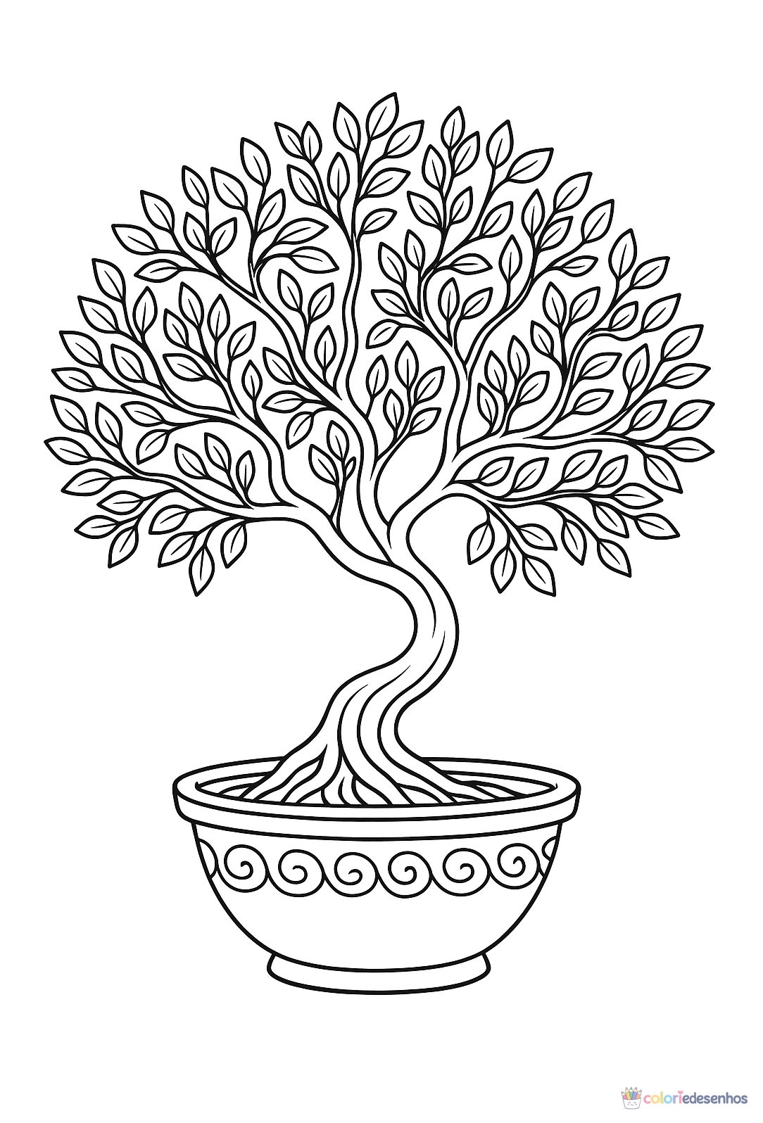 Árvore para colorir
