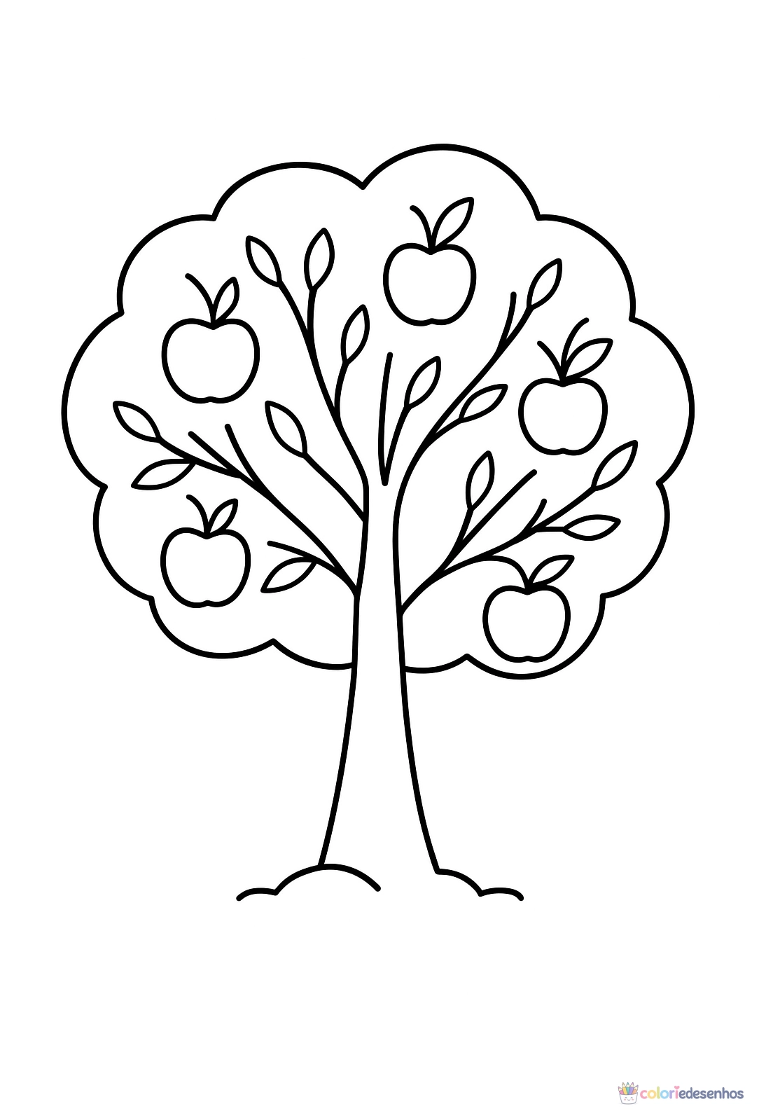 Árvore para colorir