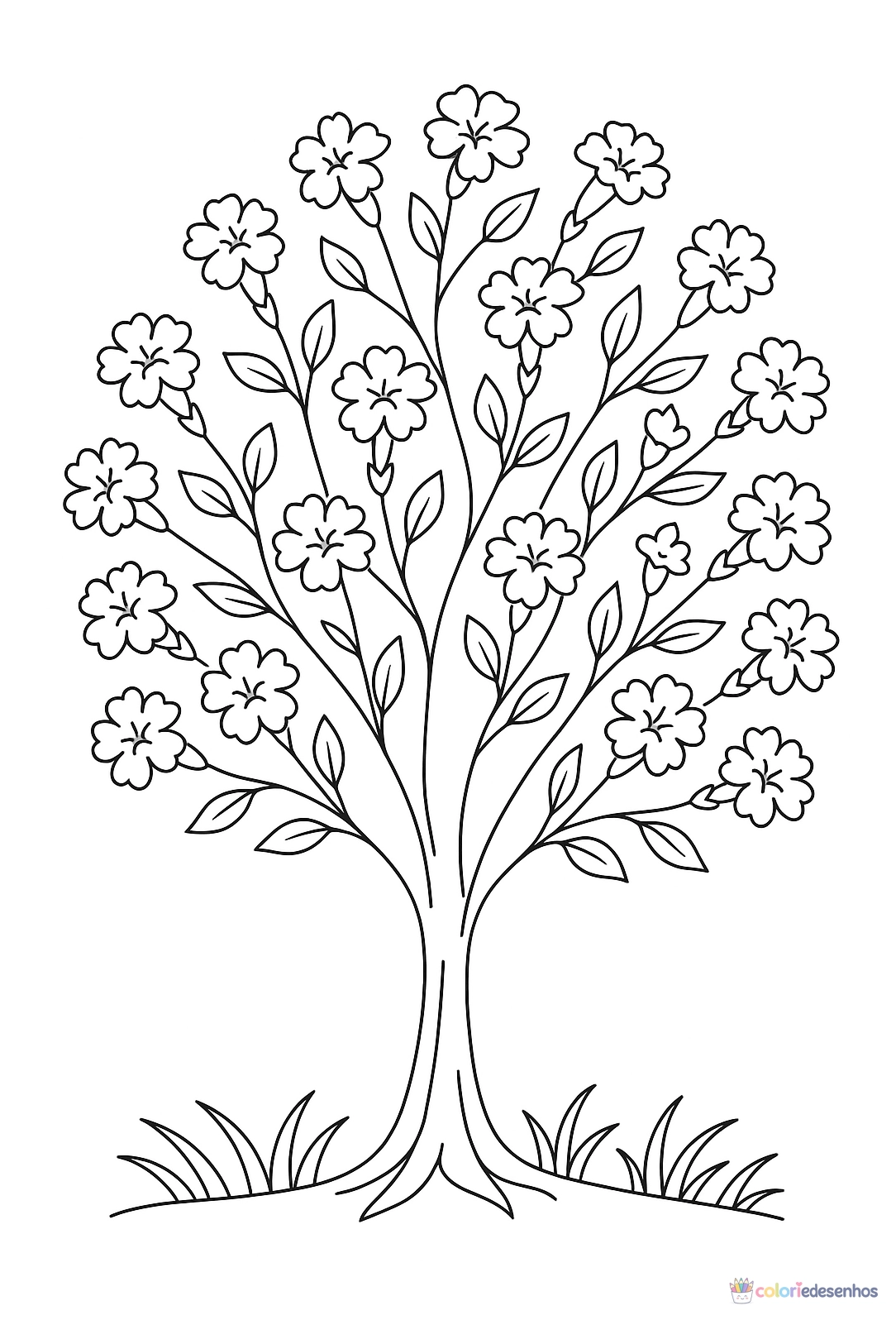 Árvore para colorir