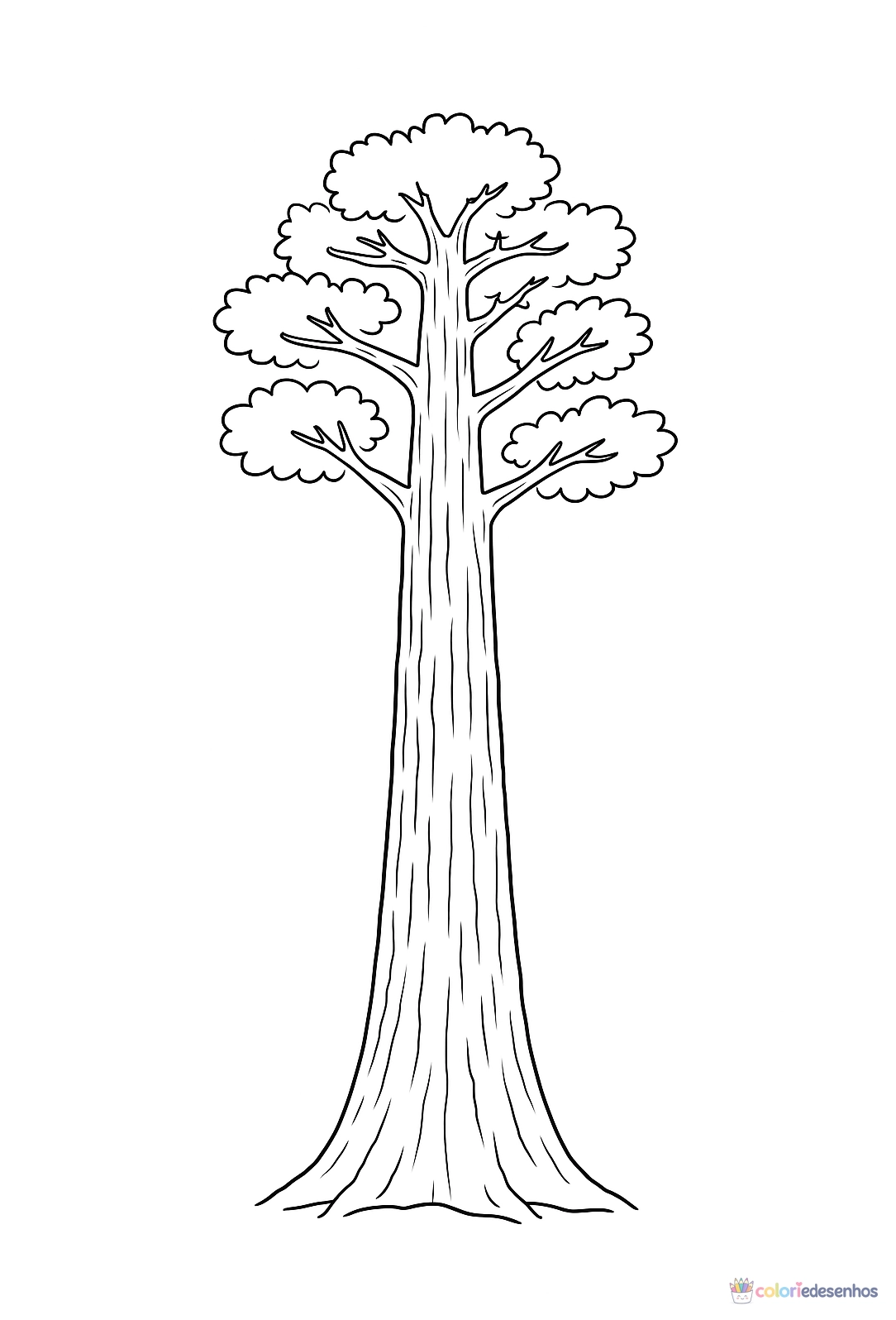 Árvore para colorir