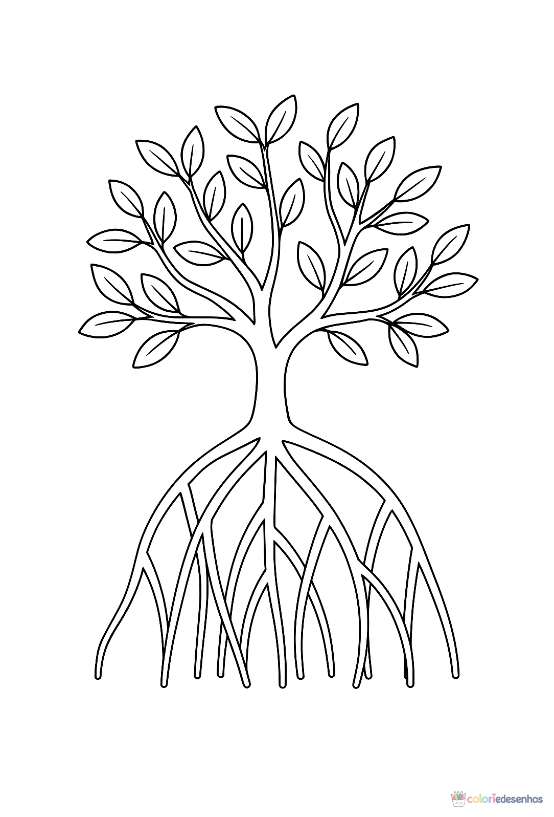 Árvore para colorir