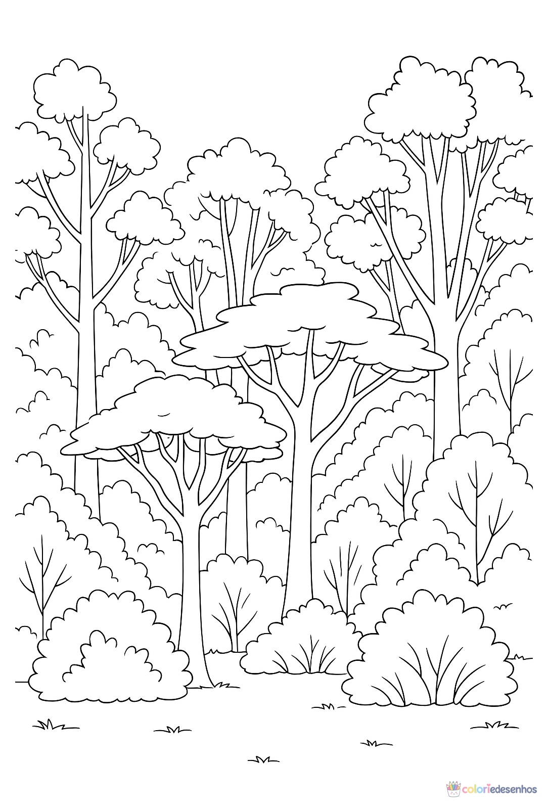 Árvore para colorir