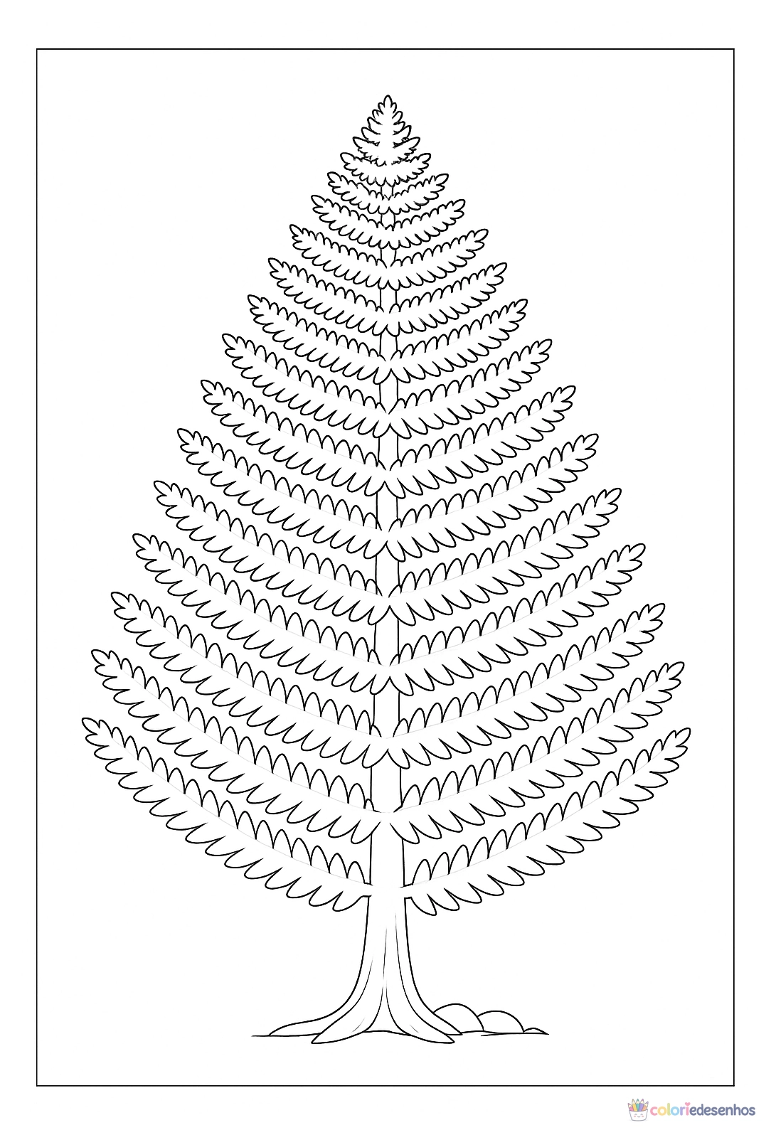 Árvore para colorir