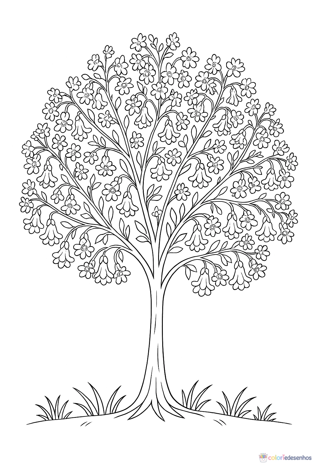 Árvore para colorir