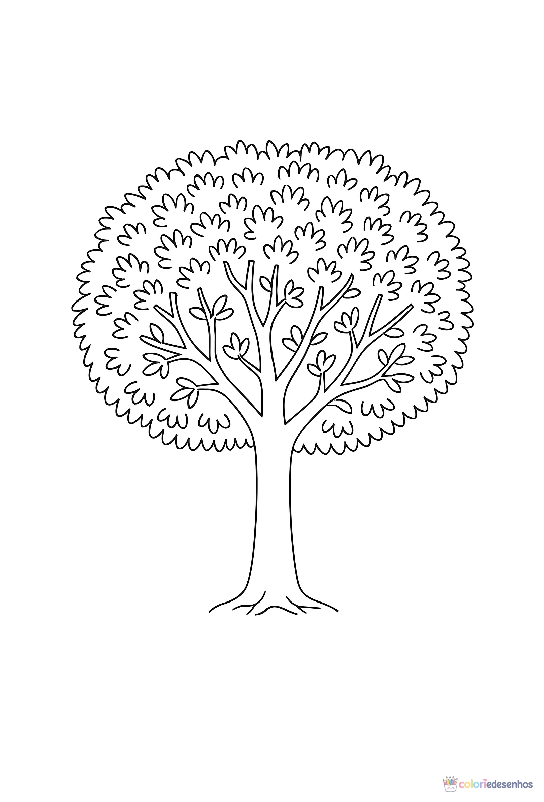 Árvore para colorir